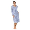 thumbnail image 1 of Aria Women’s Knit Velour Long Sleeve Square Neck Nightgown with Pockets, Sizes XS-5X, 1 of 5