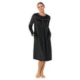 thumbnail image 1 of Aria Women’s Long Sleeve Strech Velour 44" Sleepwear Gown, Sizes S-4X, 1 of 5