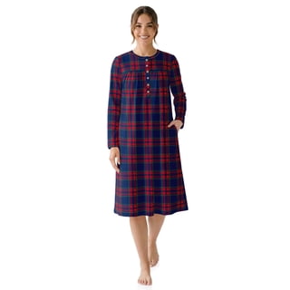 Aria Women’s Long Sleeve Stretch Velour 44" Sleepwear Nightgown, Sizes XS-5X