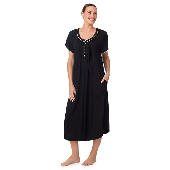 Aria Women's Raglan Sleeve Scoop Neck 46" Nightgown, Sizes XS to 5X