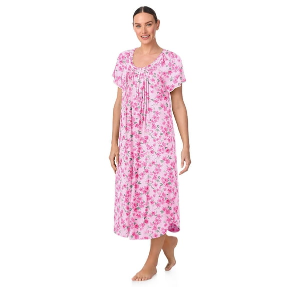 Aria Women's Raglan Sleeve Scoop Neck 46" Nightgown, Sizes XS to 5X