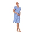 thumbnail image 1 of Aria Women’s Short Sleeve Split Neck Sweater Knit Nightgown, Sizes XS-5X, 1 of 7