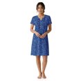 thumbnail image 1 of Aria Women’s Short Sleeve Split Neck Sweater Knit Nightgown, Sizes XS-5X, 1 of 6