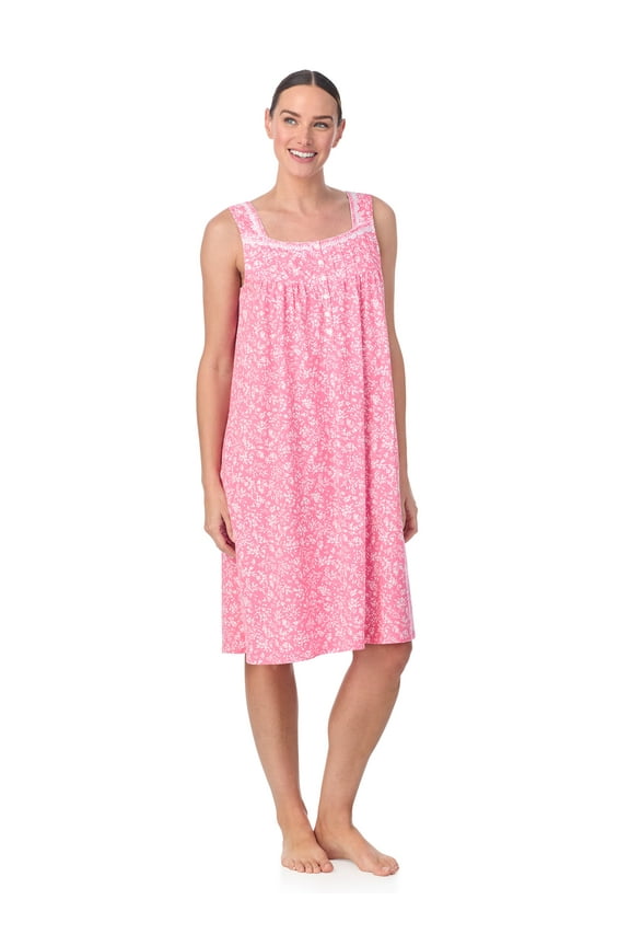 Women's Sleeveless 100% Cotton Nightgown, Sizes XS-5X