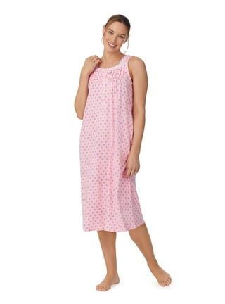 Aria Women's and Women's Plus Scoop Neck Henley Nightgown, 40