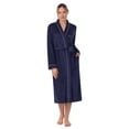 thumbnail image 1 of Aria Women's Stretch Velour Long Sleeve Wrap Sleepwear Robe with Pockets, Sizes XS-5X, 1 of 5