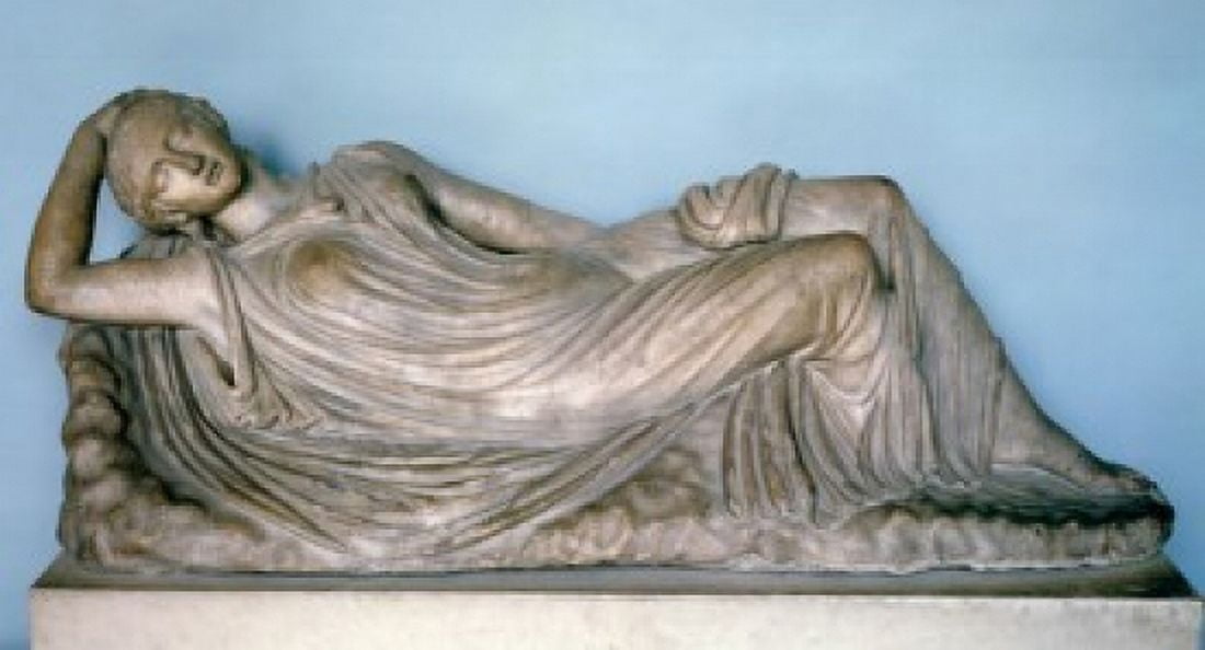 Ariadne Sleeping statue France Paris Musee du Louvre Canvas Art - (18 x 24)