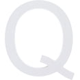 thumbnail image 1 of BestPysanky Arial Font White Painted MDF Wood Letter Q (6 Inches), 1 of 2