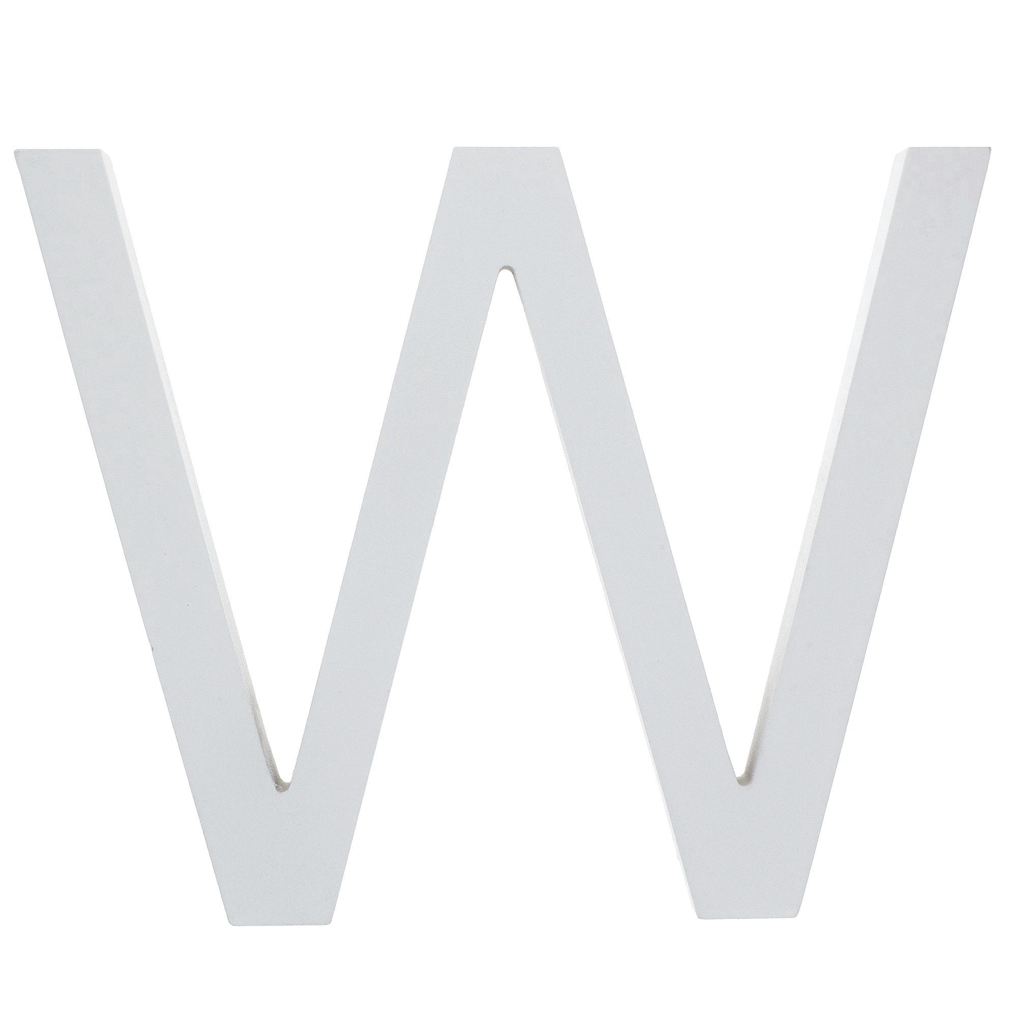 Arial Font White Painted MDF Wood Letter W (6 Inches) - Walmart.com