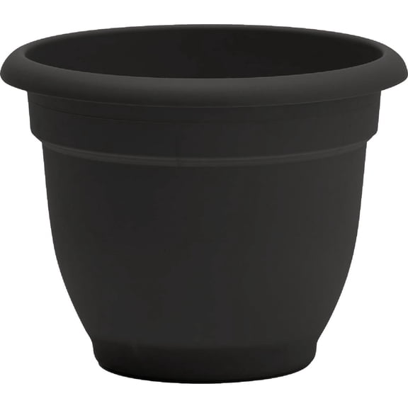 Ariana 20-56908 Bell Shaped Planter, Black Plastic, 8 in. - Quantity 10