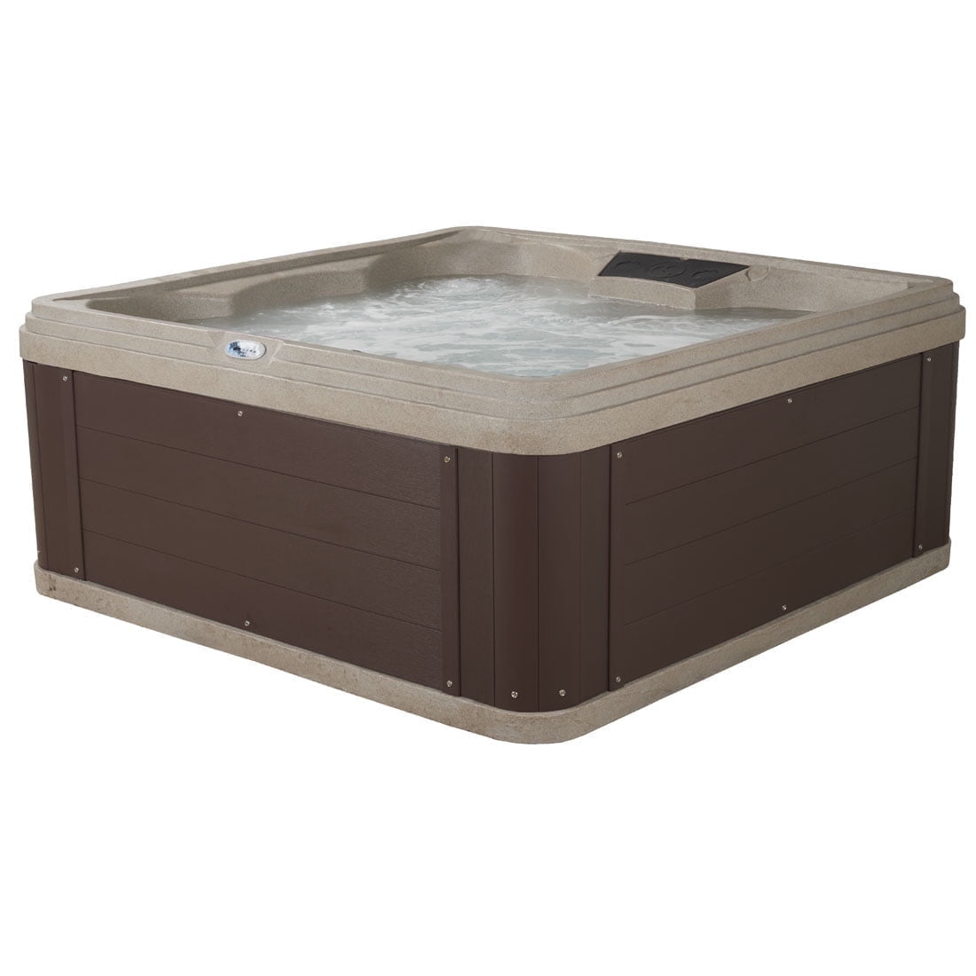 Ariana 6-Person Grey Polyethylene Square Hot Tub with Jets