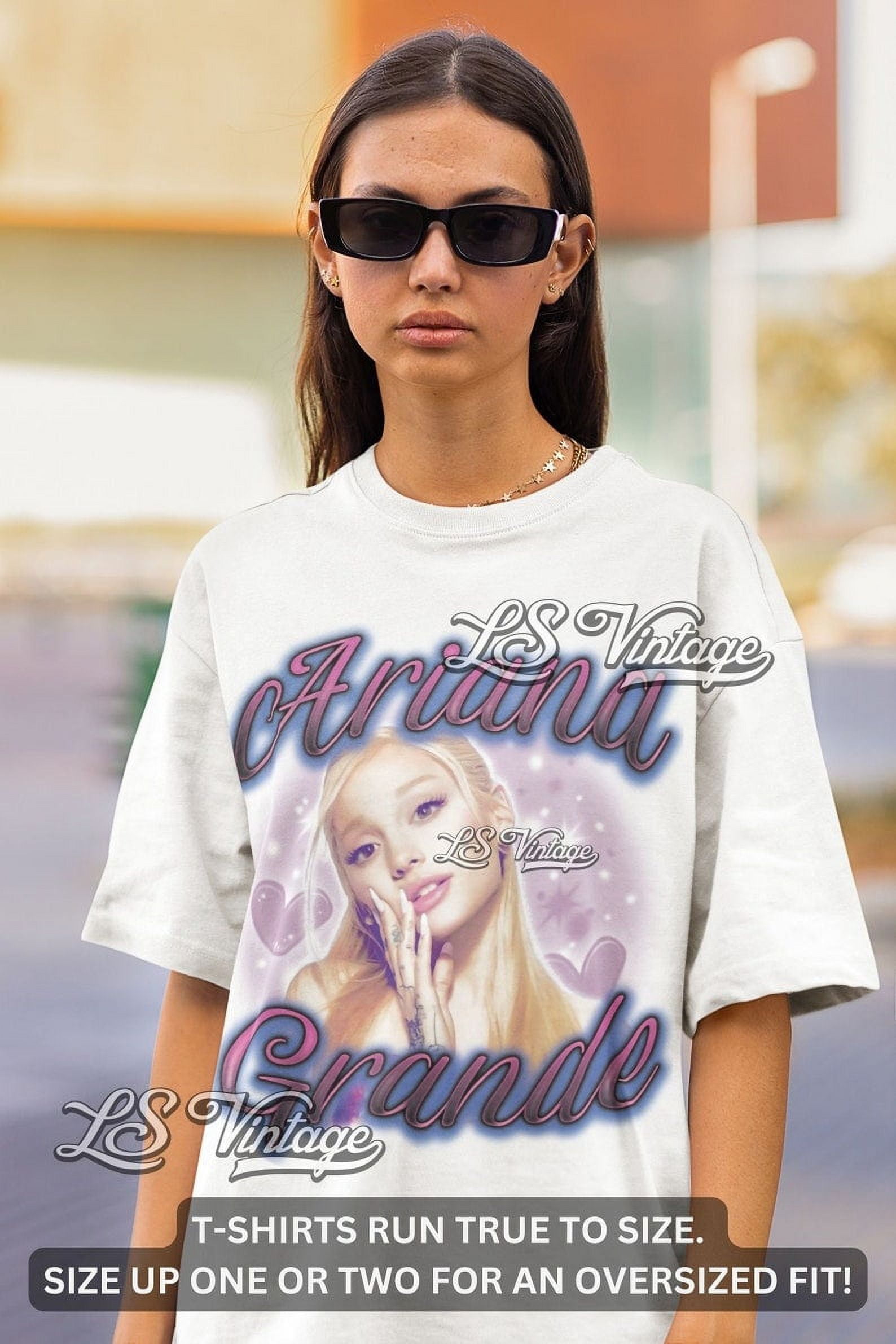 Ariana Granda Shirt Vintage Ariana Grande Graphic Tee Airbrush Bootleg 90s Style Oversized T Shirt Unisex Gifts for Him and Her