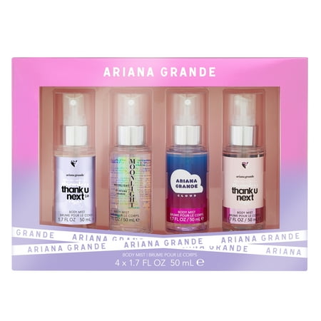 Ariana Grande 4PC Body Spray Coffret for women, 1.7 oz (Thank U Next 2.0, Moonlight, Cloud, Thank U, Next)