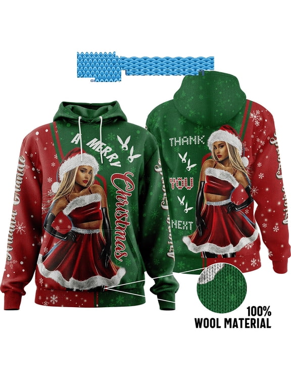 Ariana Grande A Merry Christmas Thank You Next Zipper Hoodie T-Shirt