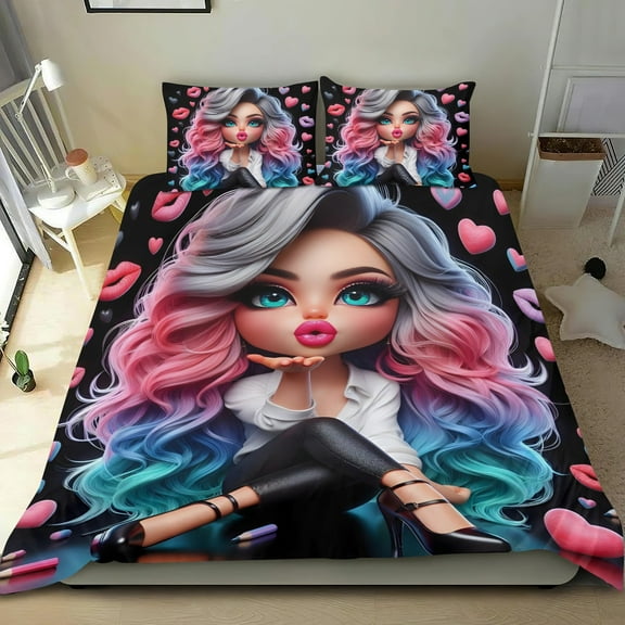 Ariana Grande Aesthetic Themed Bed Sheet Set Three Piece Set 53x79 Inches Comfortable And Skin Friendly Unique Design Creating A Star Studded Night