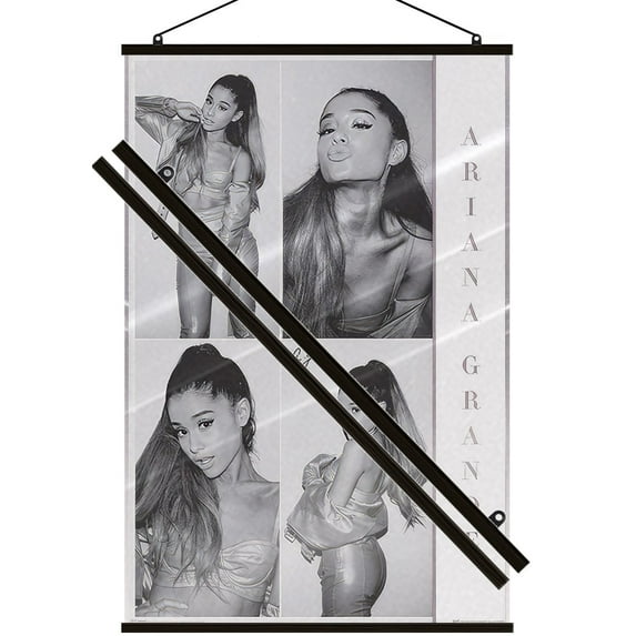 Ariana Grande - Music Personality Poster (B&W Photo Montage) (Size: 24" x 36") (Laminated Poster & Black Hanger)