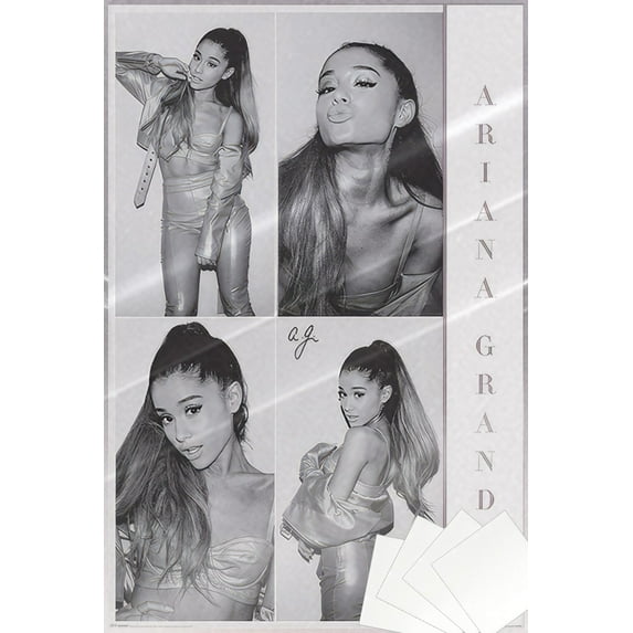 Ariana Grande - Music Personality Poster (B&W Photo Montage) (Size: 24" x 36") (Laminated Poster & Poster Strips)