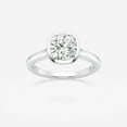 thumbnail image 1 of Ariana Jewel 1.4 Ct Cushion Cut Lab Created Diamond Ring - 14k White Gold Plated Ring for Women's - Women's Jewelry - Classic Engagement Wedding Bezel Set Ring - Forever Diamond Ring for Her, 1 of 3