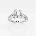 thumbnail image 1 of Ariana Jewel 1.8 Ct Emerald Cut White Diamond Ring for Women's - 14K White Gold Plated Ring - Engagement Wedding 3 Stone Ring for Women's - 30th Wedding Anniversary Gift - Causal Office Wear Ring, 1 of 2
