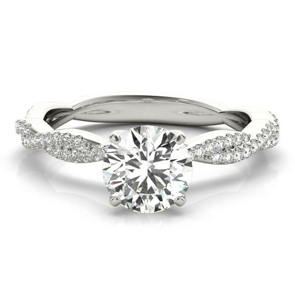 Ariana Jewel 1.9 Ct Brilliant Round Cut Eternity Band Diamond Ring - Infinity Twisted Criss Cross Engagement Ring for Women - Lab-Created Diamond - 14K White Gold Plated - Perfect for Wedding