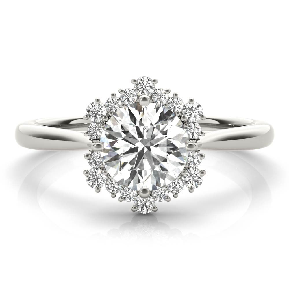 Ariana Jewel 1.9 Ct Brilliant Round Cut Plié Engagement Ring - Flower ...