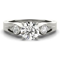 Ariana Jewel 1.9 Ct Brilliant Round Cut Three Stone Diamond Engagement Ring for Women's - Lab-Created Simulated Diamond Trilogy Ring for Women - 14K White Gold Plated - Perfect Wedding & Bridal Gift