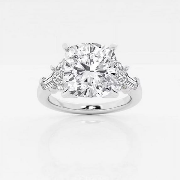 Ariana Jewel 1.9 Ct Cushion Cut Diamond Engagement Ring - 14K White Gold Plated - Lab-Created Diamond - Elegant Wedding Ring - Ideal for Proposals and Special Occasions for Women - Graduation Gift