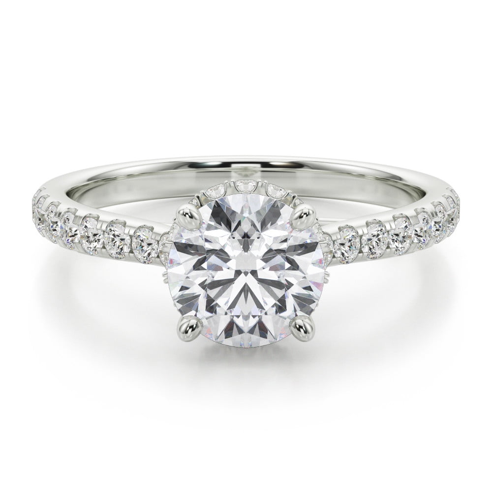 Ariana Jewel 14K White Gold Plated 1.9 Ct Round Cut Solitaire ...