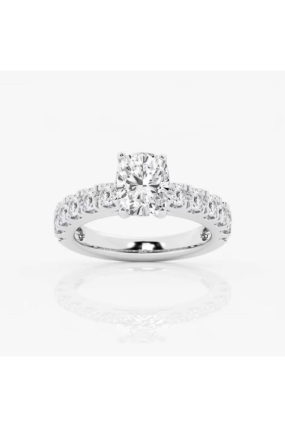 14K White Gold Plated Annivasary Ring - 1.9 Ct Round Cut Heart Shape Ring for Her - Heart Shape Proposal Ring for Her - Heart Shape Diamond Simple Handmade Ring for Women's