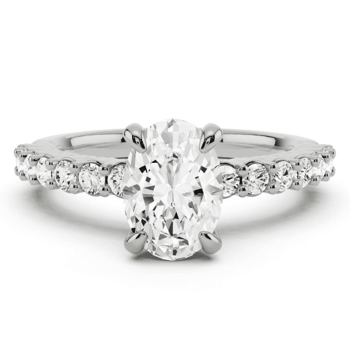 Ariana Jewel 14K White Gold Plated Engagement Ring for Women - 1.9 Ct ...