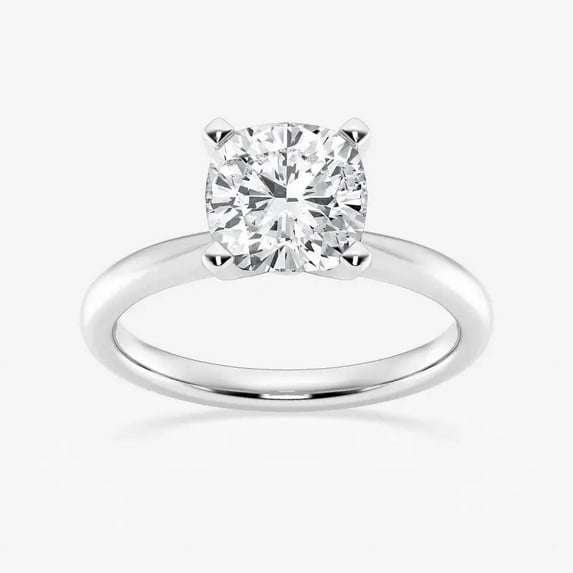 Ariana Jewel 14K White Gold Plated Rings - 1.9 Ct Cushion Cut Diamond Rings - Engagement Anniversary Rings for Women's - Wedding Designer Silver Rings - Christmas Special Gift for Her - Promise Gifts