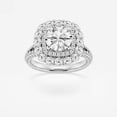 thumbnail image 1 of Ariana Jewel 14K White Gold Plated Rings - Round Cut Brilliant 2 Ct Diamond Rings - Double Halo Floral Engagement Wedding Rings - Latest Engagement Diamond Ring for Her - Party Wear Diamond Rings, 1 of 2
