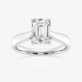 thumbnail image 1 of Ariana Jewel 14K White Gold Plated Wedding Anniversary Ring - 1.9 Ct VVS1/D Emerald Cut Diamond Solitaire Ring - Diamond Jewellery For Birthday Gift - Solitaire Engagement Wedding Fine Rings for Her, 1 of 2