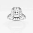 thumbnail image 1 of Ariana Jewel 2.1 Ct Halo Engagement Ring for Women - Lab Created Radiant Cut Diamond - Elegant 14K White Gold Plated Split Shank Setting - Ideal for Weddings, Anniversaries, or Special Occasions, 1 of 2