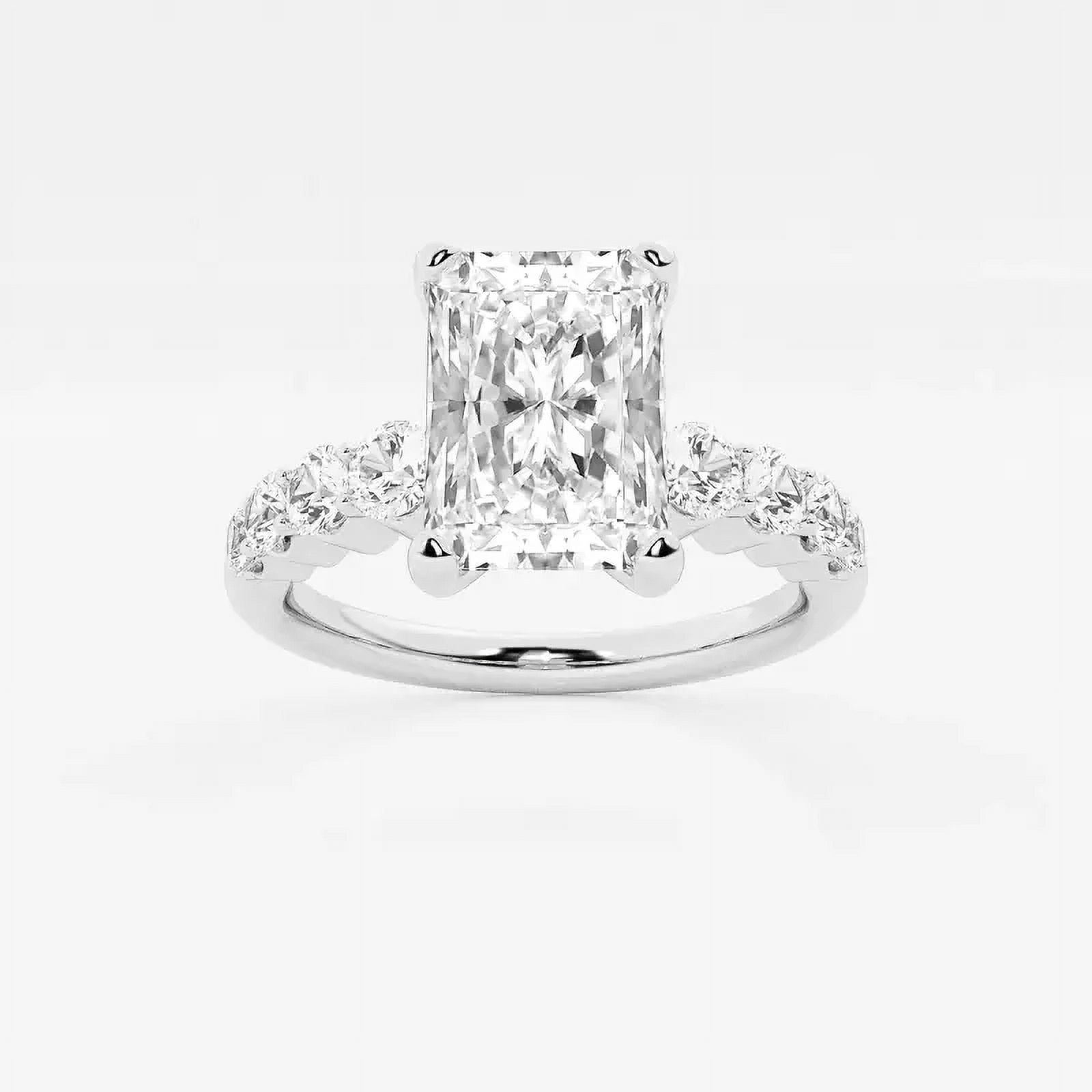 Ariana Jewel 2.1 Ct Radiant Cut Lab Created Diamond Rings - 14K White ...