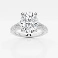 thumbnail image 1 of Ariana Jewel 2 Ct Engagement Wedding Ring for Women - Oval Cut Lab Created Diamond Ring - 14K White Gold Plated - Rising Split Shank Ring for Her - Ideal for Gifting on Special Occasions or Proposals, 1 of 2