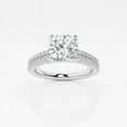 thumbnail image 1 of Ariana Jewel Elegant 1.6 Ct Cushion Cut Lab Created Diamond Engagement Ring - 14K White Gold Plated - Pave Set Design Ring - Perfect Women’s Bridal Jewelry and Daily Wear Gifts for Special Moments, 1 of 2