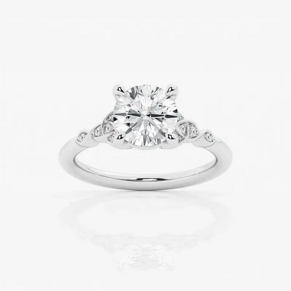 Ariana Jewel Elegant 1.6 Ct Round Cut Lab-Created Diamond Celtic Knot Engagement Ring - Women's Wedding Ring - 14K White Gold Plated - Prong Setting - Perfect Gift for Proposals and Special Occasions