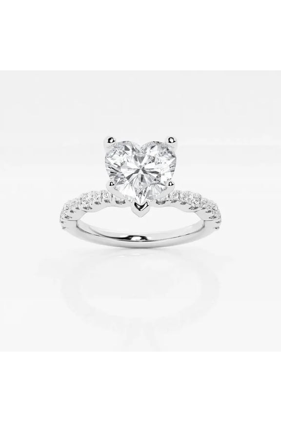 Excellent 1.6 Ct Round Cut Simulated Diamond Ring Wedding Rings - 14K White Gold Plated Solitaire Ring - Stacking Halo Wedding Engagement Ring for Women's - Proposal Ring for Women's
