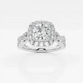 thumbnail image 1 of Ariana Jewel Exquisite 2 Ct Princess Cut Diamond Halo Engagement Wedding Ring for Women - Lab Created Diamond Ring - 14K White Gold Plated - Perfect for Daily Wear and Special Occasions - Silver Ring, 1 of 2