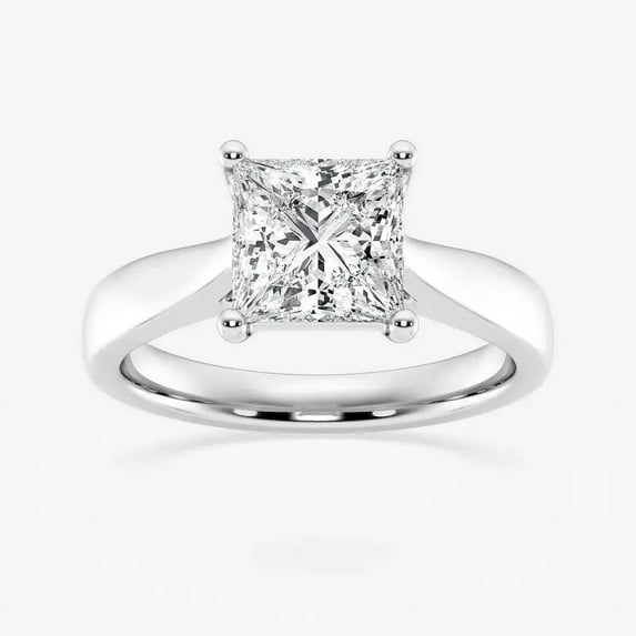 Ariana Jewel Princess Cut Excellent 1.8 Ct Diamond Engagement Rings - 14K White Gold Plated Wedding Anniversary Rings - 60th Wedding Anniversary Gifts for Women's - Christmas Special Gifts for Her