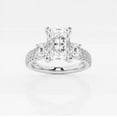 thumbnail image 1 of Ariana Jewel Radiant Cut 2Ct Diamond Ring for Gifts - Stacking Anniversary Sophisticated Ring for Women's - 14k White Gold Plated Ring - Round & Radiant Cut Engagement Wedding Pave Set Ring for Her, 1 of 2