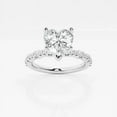 thumbnail image 1 of Ariana Jewel Stamped 14k White Gold Plated Ring - Heart Cut 1.6 Ct White Diamond Ring - Diamond Engagement Wedding Solitaire with Accents Ring - Heart Shape Proposal Ring - Valentine's Day Gift, 1 of 3