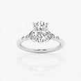 thumbnail image 1 of Ariana Jewel Stunning 1.8 Ct Oval Cut Diamond Engagement Ring - Women's Celtic Knot Wedding Ring - Lab-Created Simulated Diamond in 14K White Gold Plated - Ideal for Anniversaries and Celebrations, 1 of 2