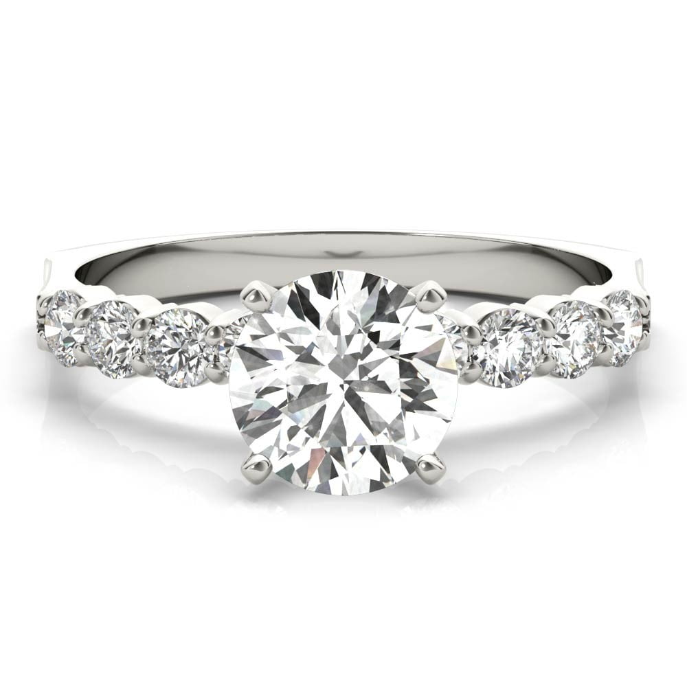 Ariana Jewelry 2.12 Ct Brilliant Round Cut Solitaire with Accent ...