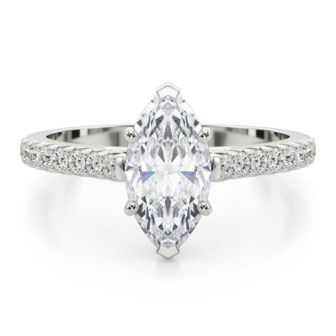 Ariana Jewelry 2.12 Ct Marquise Cut Moissanite Solitaire Ring - 14K ...