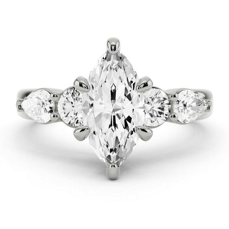 Ariana Jewelry Ct Excellent Marquise Cut Stone Moissanite
