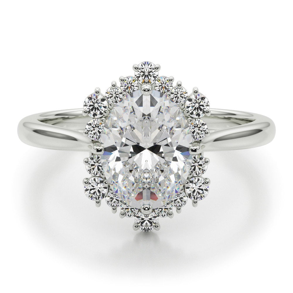 Ariana Jewelry 2.22 Ct Oval Cut Moissanite Engagement Ring for Her ...