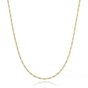 Ariana Lucci 14K Gold Filled 1.5mm Thin Italian Figaro Chain Necklace, Non Tarnish Link Chain, Compatible with Pendants and Charms, Genuine 1/20 14K Gold Filled Made in Italy, 30"