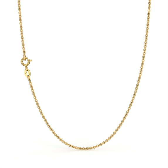 Ariana Lucci 14K Gold Filled Italian Thin Cable Chain Necklace for Women and Men 1.5mm, Made in Italy, Non Tarnish Classic Rolo Belcher Chain, 22"
